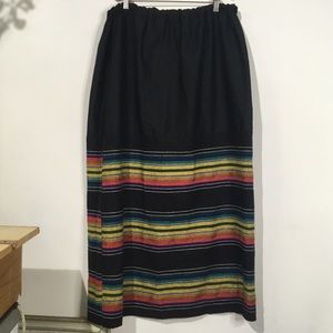 Handmade black rainbow skirt